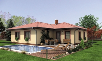 Simple L-shaped house.